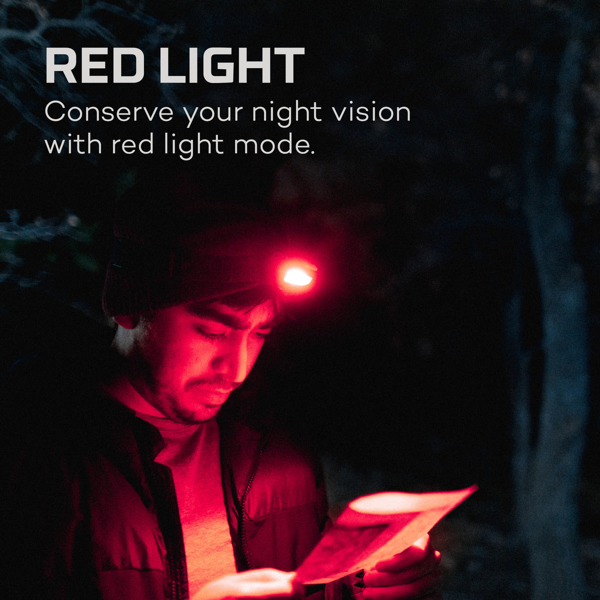 HEADLAMP, EINSTEIN 500-RED/WHITE : 500 LUMENS